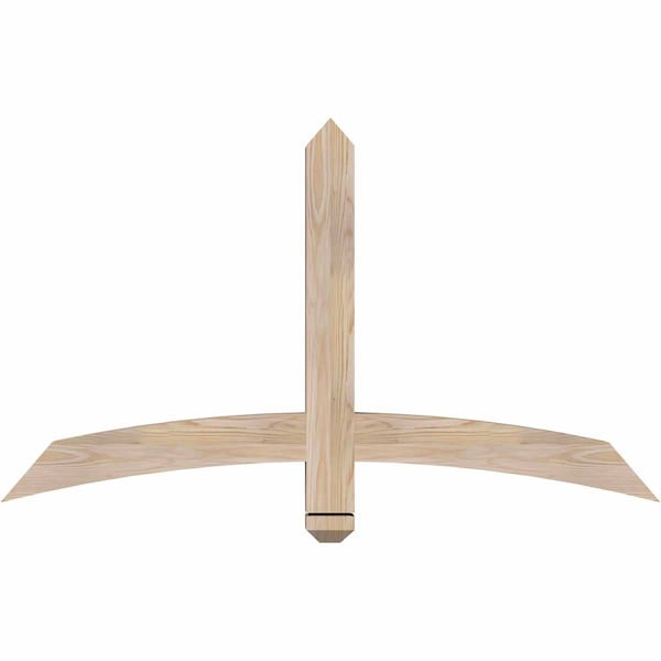 Ekena Millwork Bellingham Smooth Timber Gable Bracket, Douglas Fir, 48"W x 28"H x 3 1/2"D x 3 1/2"F, 14/12 Pitch GBW048X28X0404BEL00SDF - main